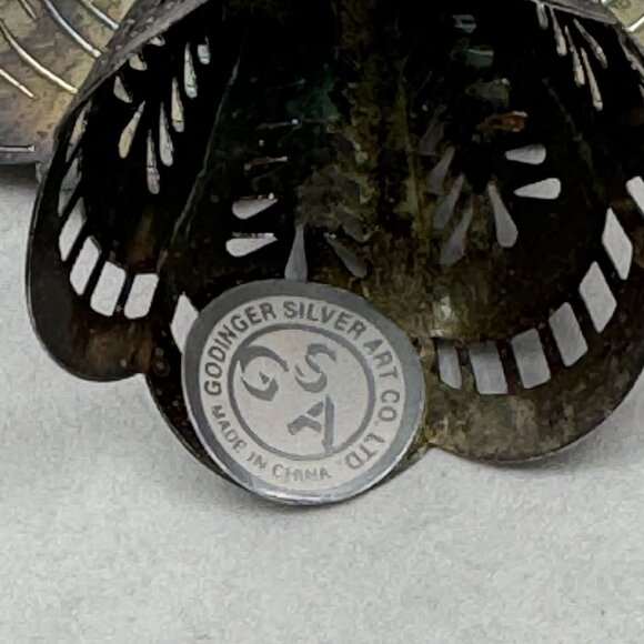 Vintage Godinger Silver Art Silverplated Angel Figurine 3.5" Trumpet Cutouts - Picture 7 of 10